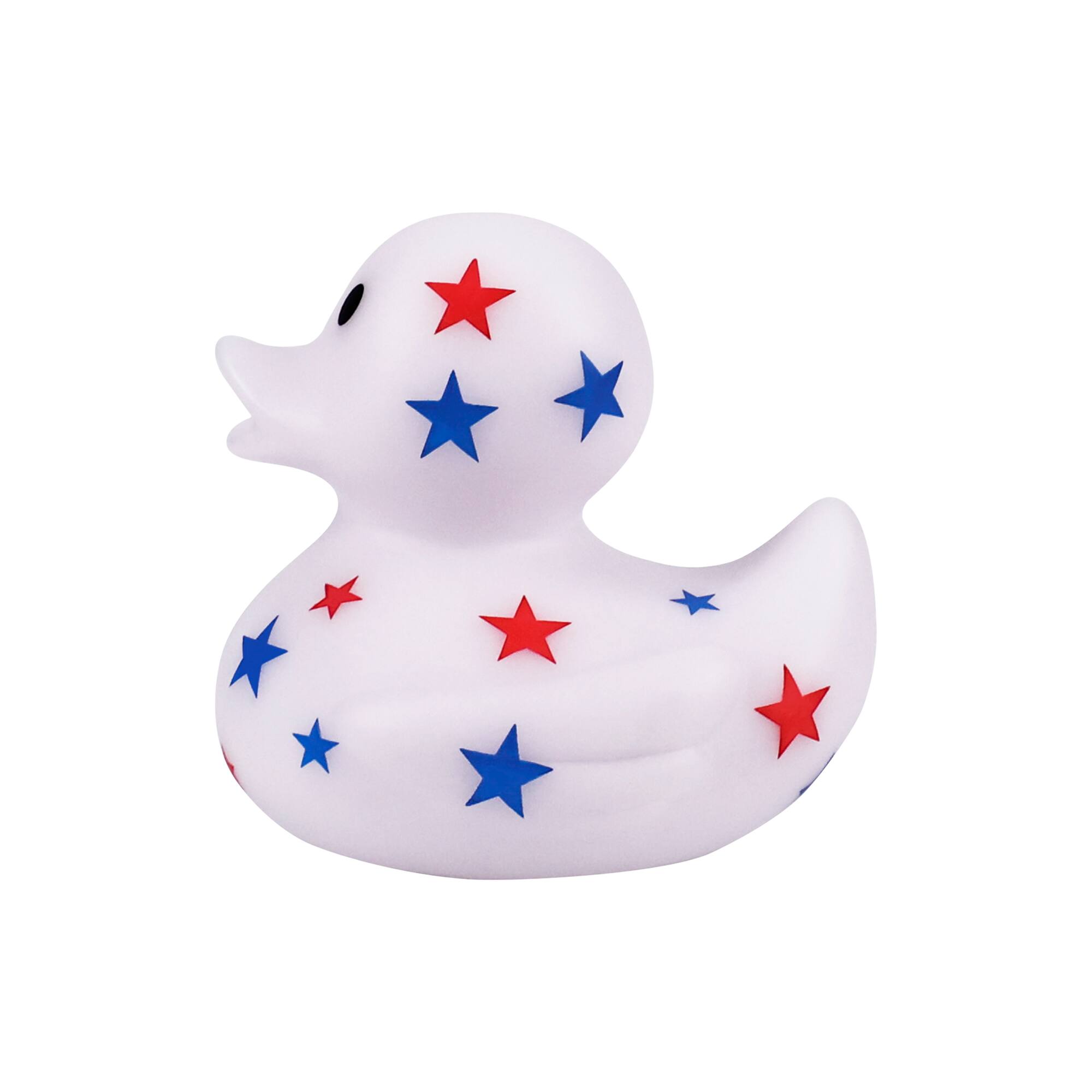 White with Red & Blue Stars Light-Up Rubber Duck by Creatology™